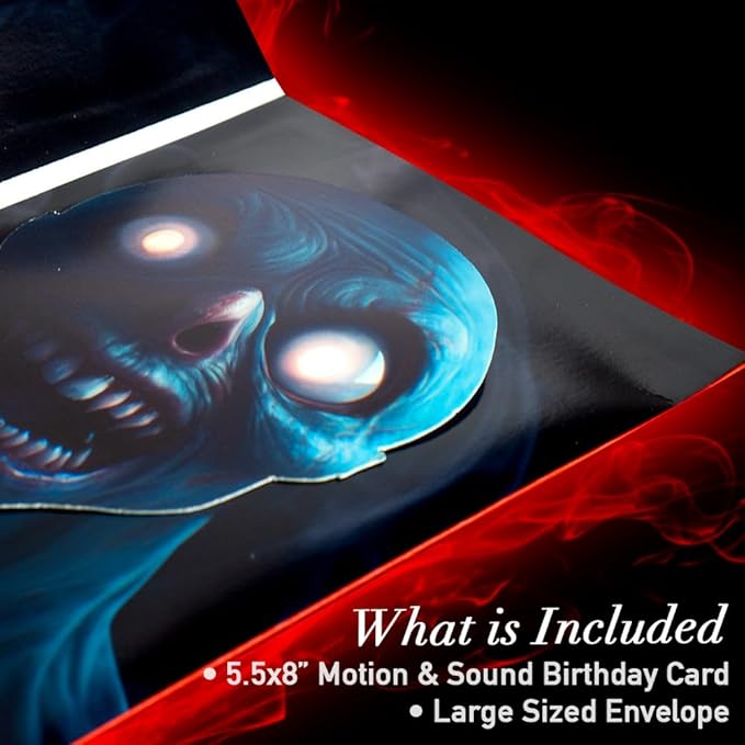 Joyadora Scary Prank Birthday Card - Funny Birthday Cards for Men and Women, Funny Cards, Joker Greeting Cards, Prank Card