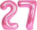 Pink Number 27 72 Birthday Balloon 40 Inch, 27 72 Party Celebration Decorations Supplies, Mylar Foil Numbers Balloons for 27 72 Wedding Anniversary