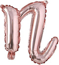 18 Inch Rose Gold Happy Birthday Balloons - Lowercase Letters Handwriting Style Balloons for Birthday Party Decoration