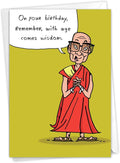 NobleWorks - Funny Birthday Greeting Card with 5 x 7 Inch Envelope (1 Card) Bday Age Wisdom 8576Z