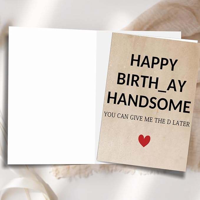 Birthday Gifts for Men, Funny Birthday Card for Boyfriend, Happy Birthday Cards for Husband Him