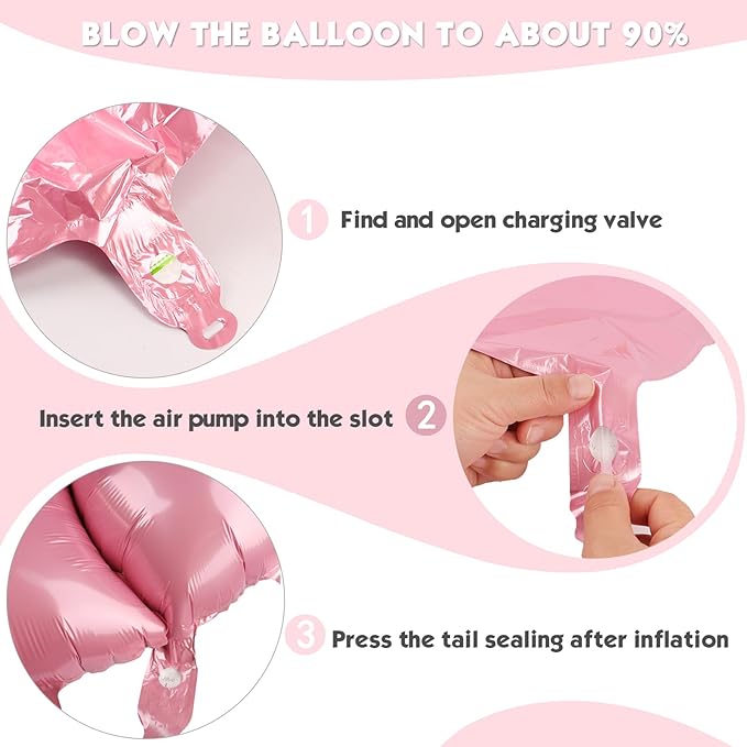 40 Inch Pearlescent Pink Number 3 Balloon, Giant 3 Number Balloons for 3rd Birthday Decorations, Party Supplies for Baby Boy Girl, Pearlescent Pink Party Decor