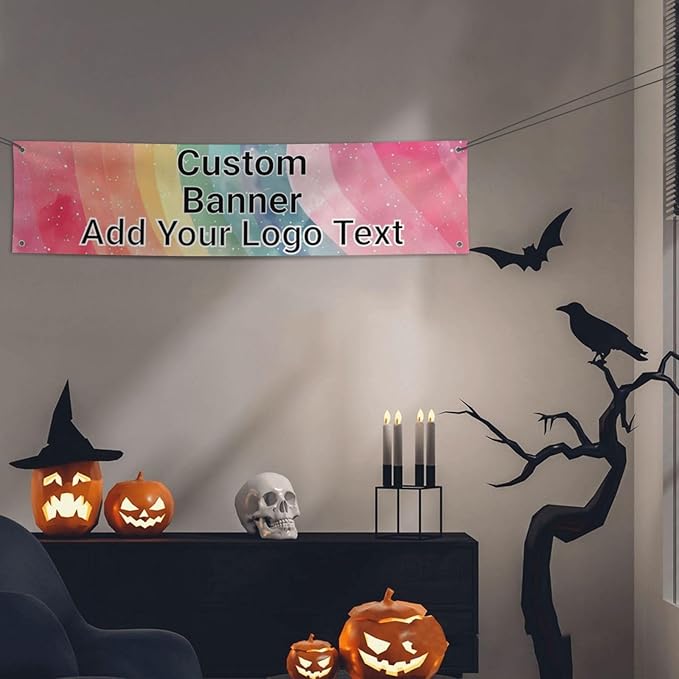 Custom Banners Personalized Banner Signs Add Your Own Design for Party Birthday Graduation Wedding Event Decoration 12×47 Inches