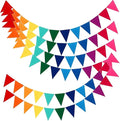 6 Sets Colorful Pennant Banner Flags Multicolor Bunting String Triangle Flags,Garland for Grand Opening, Carnival Theme Birthday Party Decoration Outdoor Events Classroom Decor