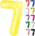 Yellow Number 7 Balloon 40 Inch, 7 Balloon Number, 7th Birthday Decorations, Yellow Party Supplies for Boys Girls