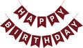 Hooqict Burgundy Happy Birthday Banner Sign for Backdrop Burgundy Birthday Party Decorations for Kids Girls Women Party Banner Wall Porch Door Hanging Garland