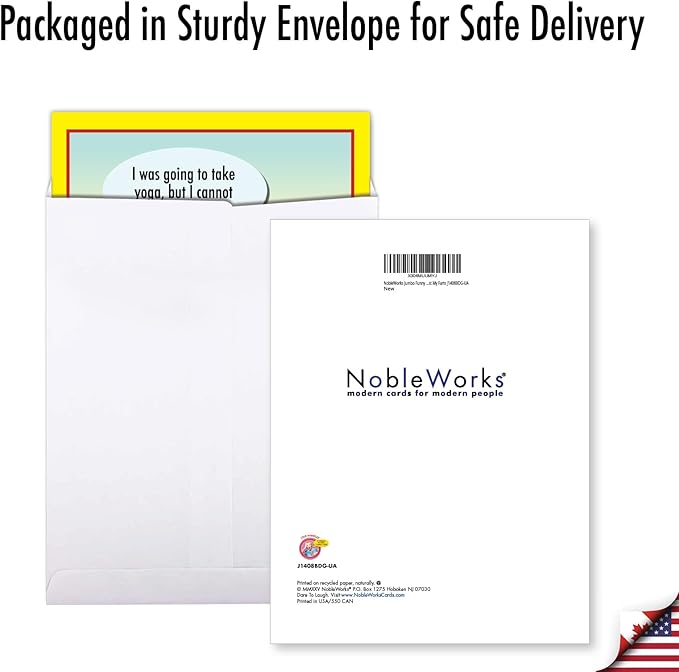NobleWorks Jumbo Funny Birthday Greeting Card 8.5 x 11 Inch with Envelope (1 Pack) Large Jumbo Bday Trust My Farts J1408BDG-UA