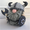 Halloween Special - Viking Warrior Gnome Doll, Fall Farmhouse Gnome Plush Decor Indoor, Nordic Gnomes Decorations for Home, Handcrafed Cute Scandinavian Style Gnomes for Kitchen Table Ornaments (B)