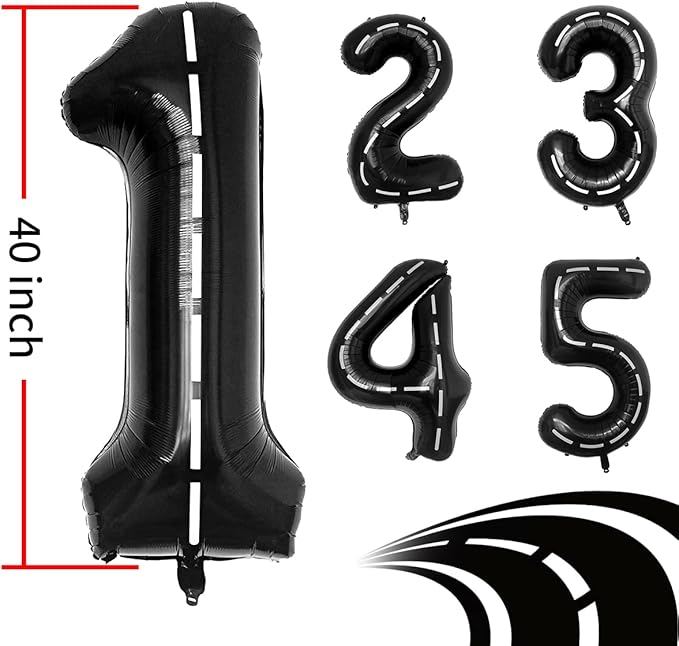 134pcs Balloons Race Car Birthday Party Supplies Decorations for Boys - Racing car Theme Party Supplies Happy Birthday Racecar Number Balloons Garland Kit Vroom Birthday Party Decorations