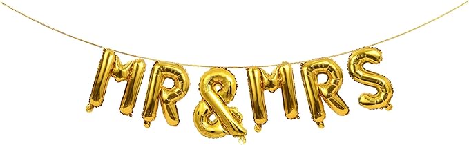 SHUNTAI Engagement Party Decorations Soon To Be Mr & Mrs Balloon Banner Heart Balloons Huge Ring Balloons Gold Wedding Rehearsal Bridal Shower Bachelorette Party Sign Decor Supplies