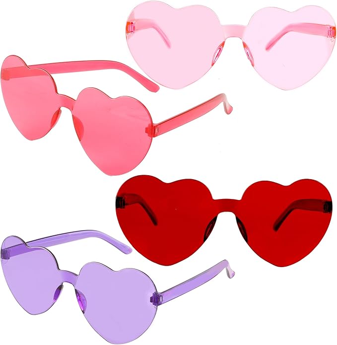 Heart Sunglasses Heart Shaped Glasses Bulk Valentines Halloween Bachelorette Party Decorations Glasses Women Men