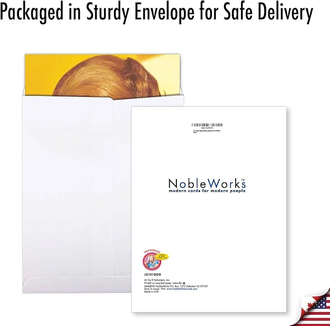 NobleWorks Jumbo Funny Birthday Greeting Card 8.5 x 11 Inch with Envelope (1 Pack) Oversize Jumbo Bday No Calculus J2101BDG
