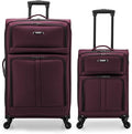U.S. Traveler Anzio Softside Expandable Luggage with Spinner Wheels, Burgundy, 2-Piece Set (22/30)