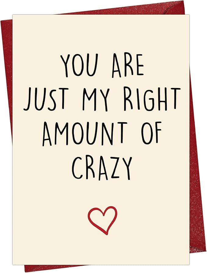 Cheerin Funny Anniversary Card with Envelopes - Humorous Love Cards for Him and Her - Romantic Card for Husband, Wife, Fiance, Boyfriend and Girlfriend - Hilarious Birthday Gift 5x8 Inch