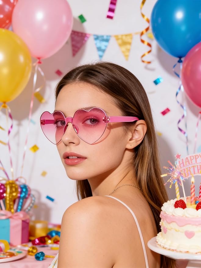 12/20Pcs Heart Shaped Sunglasses for Women, Party Favors Glasses for Wedding, Galentines, Valentines Decorations