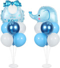 Elephant Baby Shower Decorations Party Balloons Stand Kit 2 Sets with Blue Elephant Foil Balloons Elephants It's a Boy Party Balloon Centerpieces for Tables for Boy Baby Shower Birthday Decorations
