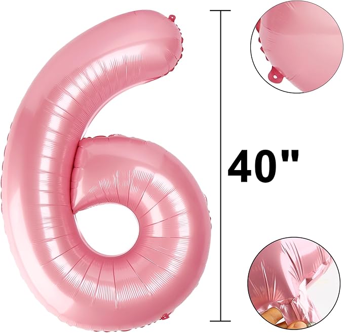 40 Inch Pearlescent Pink Number 26 Balloon Number 26 Balloon 40 Inch, 26th Birthday Party Decorations for Boy or Girl Huge Mylar Anniversary Party Supplies