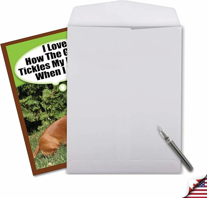 NobleWorks Jumbo Humorous Birthday Greeting Card From Us 8.5 x 11 Inch with Envelope (1 Pack) Large Jumbo Bday Tickle J2069BDG-US