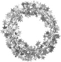 PMU 300 Ft Star Wire Shiny Garland Silver - Halloween, Christmas Party, Wedding, Birthday, Festive Home Decoration Ornament Silver (12pc-25Ft Each)