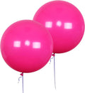 AZOWA 24 Inch Hot Pink Balloon 10 Large Latex Balloons for Party Wedding Birthday Baby Shower Decoration (Hot Pink, 10 Pcs)