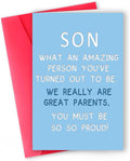 Funny To My Son Birthday Card, Birthday Card for Son, Humorous Gift for 16th, 18th, 21st, 30th Son Birthday, Son Birthday Card from Mom Dad, Birthday Card Son Adult Gift Idea