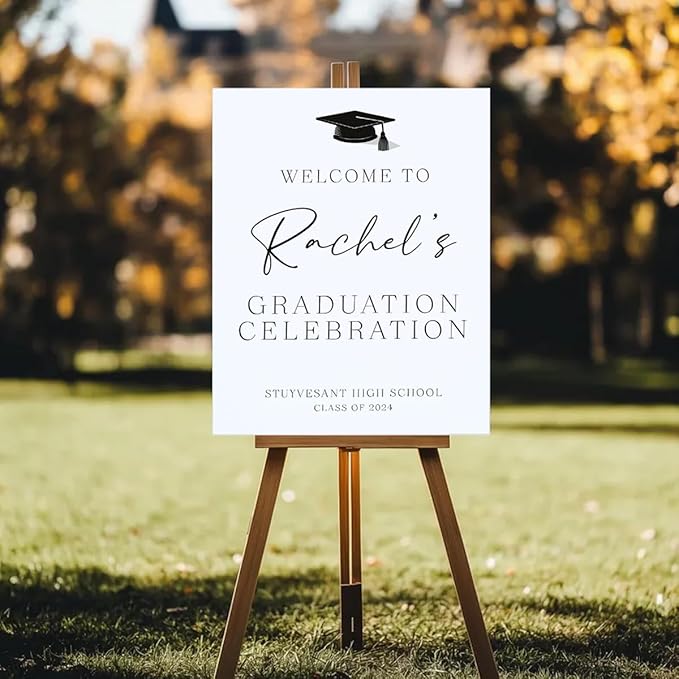 Graduation Party Welcome Sign, Photo Graduation Poster, Greenery Grad Poster, Grad Party Decorations, Senior 2025 2026, Class of 2025 Welcome Board,Custom Grad Celebration Sign, Graduates, Canvas 10