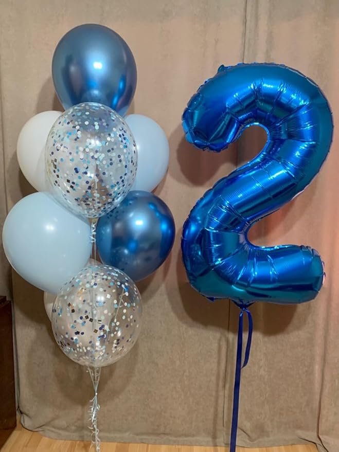 20 Number Balloons, Dark Blue Balloons for Man Woman 20th Birthday Decoration, Foil Number Ballon for 20, 2026 Anniversary, Bridal Shower, Graduation, Halloween, Christmas, New Year