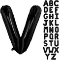Black Letter V Balloons, 40 Inch Alphabet V Letter Balloons Foil Mylar Big Letter Balloons for Birthday Party Anniversary New Year Graduation Wedding Decorations