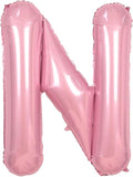 Pink Letter N Balloons,40 Inch N Balloons Letter Mylar Helium Large Pink N Balloon for Birthday Party Anniversary Decorations