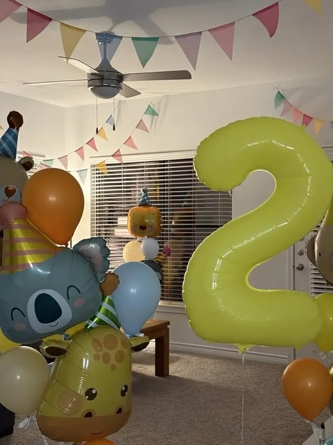 Yellow Number Balloon 40 Inch, 0 Number Balloons, 10 20 30 40 50 Numbers Balloon Birthday Decorations, Party Supplies for Women