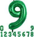 TONIFUL 40 Inch Dark Green Large Numbers Balloon 0-9 Birthday Party Decorations,Foil Mylar Big Number 9 Balloon Digital 9 for Birthday Party,Wedding, Bridal Shower Engagement Photo Shoot, Anniversary