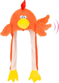 Animal Hat with Ears Moving Jumping Pop Up Beating Hat Plush Holiday Cosplay Dress Up Funny Gift for Kids