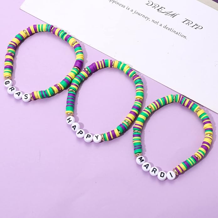Surfer Heishi Bracelets for Women Stackable Rainbow Vinyl Disc Clay Beaded Stretch Bracelets Elastic Layering Friendship Bracelets Boho Summer Beach Jewelry