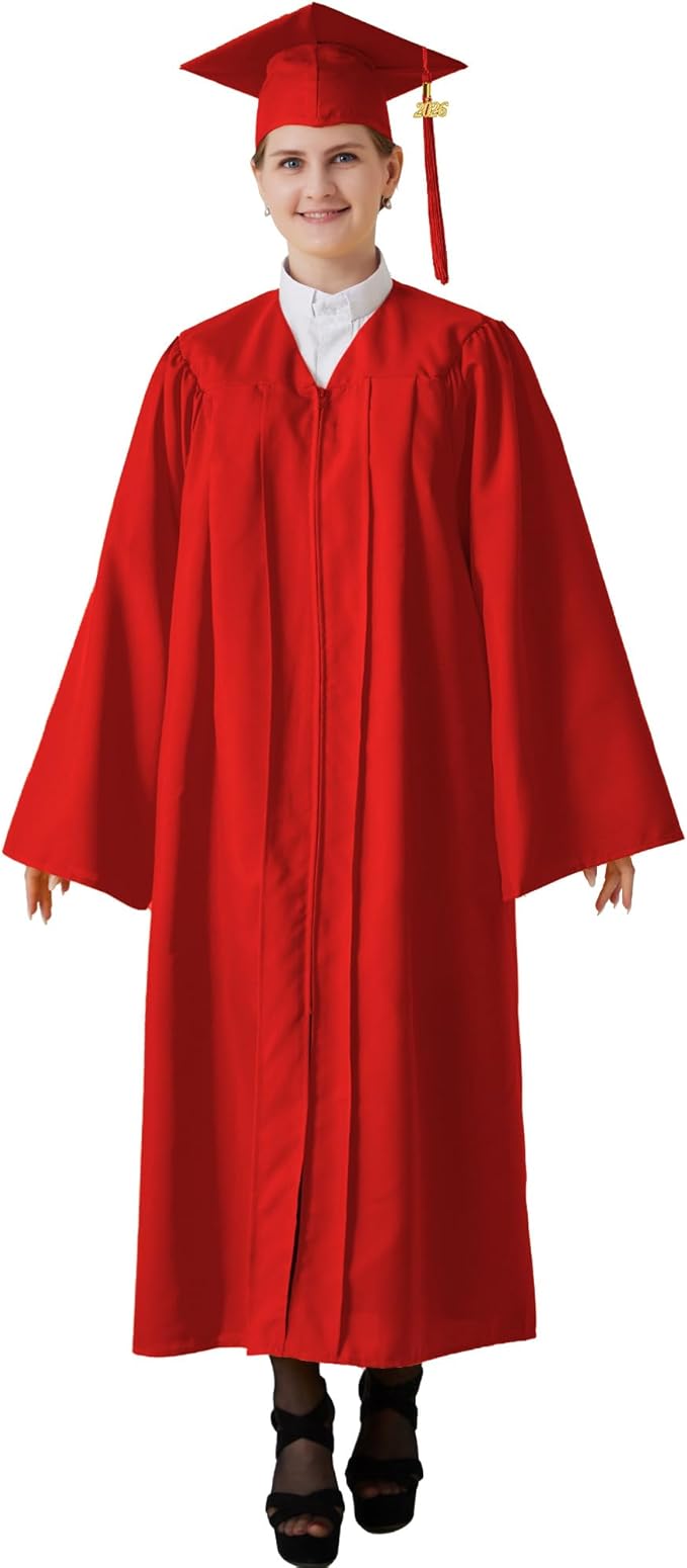 GraduatePro Matte Graduation Cap and Gown Class of 2026 Set Bulk with Tassel for High School & College 12 Colors