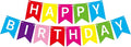 MEETINGU Rainbow Happy Birthday Banner, Colour Rainbow Birthday Party Decorations Color Birthday Sign Colour Happy Birthday Decorations Birthday Party Supplies for Boys Girls Kids Baby Adults (Multicolour)
