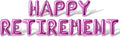 Letter Balloons - HAPPY RETIREMENT 16" Inch Alphabet Letters Foil Mylar Balloon Retirement Party Balloon Banner (Pink)