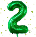 Green Number Balloons, 40 Inch Dark Green Balloon 2.2 Helium Balloon 2nd Birthday for 2 Years Birthday Party Wedding Anniversary Decoration Children Girls Boys