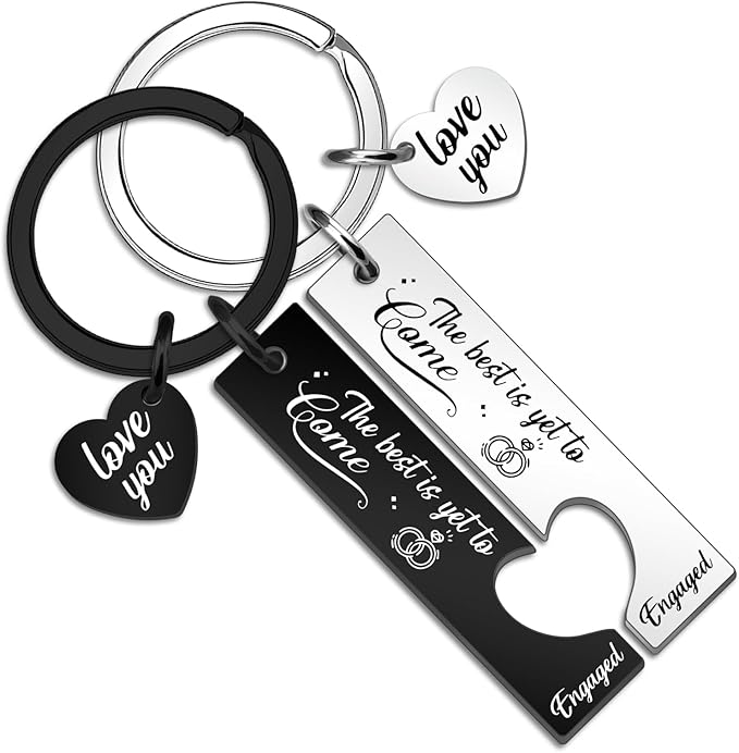 Engagement Gifts For Couples Newly Engaged Bridal Shower Gift Fiancee Fiance Gift For Women Men Groom Bride To Be Gifts Unique Best Engagement Party Keychain Valentines Day Gift For Her Him