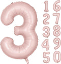 40 inch Pink Number Balloon Light Pink 3 Balloon Number 3 Balloon for 3rd Birthday Party Decorations