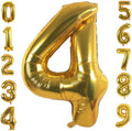 Gold Foil Balloons Number 4, 42 inch