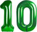 Number 10 Balloons, Balloons for Woman Man 10th Dark Green Birthday Party Decoration, 40 Inch Foil Number Ballon for 10, 100 Anniversary, Bridal Shower, Graduation, Valentine's Day, Easter