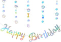 Dog Themed Puppy Paw Balloons Happy Birthday Party Banner for Girls & Women DIY Party Supplies (Iridescent Silver)