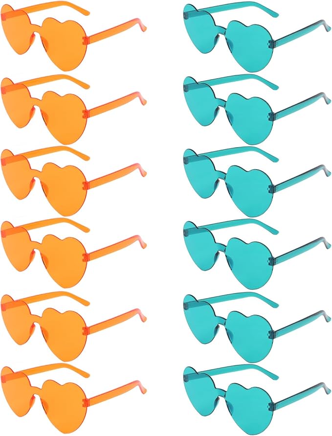 Heart Sunglasses 12/18/24 Pcs Heart Shaped Glasses for Women Cute Funny Party Glasses Party Favors Accessories
