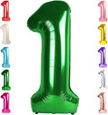 Number Balloons 1, 40 Inch One Balloons for 1st Birthday Girls Boys 1 11 21 Party Decorations Baby Shower Photo Shoot, Dark Green 1 Balloon for Anniversary Wedding