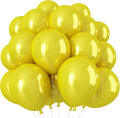 Chrome Yellow Balloons, 50 PCS 10 Inch Double-Layered Metallic Yellow Balloons, Shiny Thick Chrome Metallic Latex Helium Balloon for Birthday Wedding Graduation Party Decoration Supplies