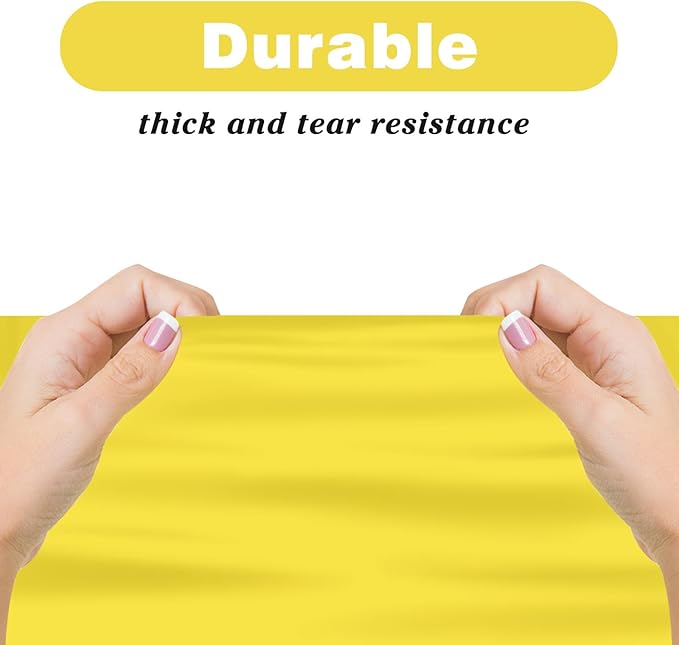 Kopokita 6PCS Yellow Plastic Tablecloths 54 x 108 Inch, Disposable Table Cloths Rectangle Party Table Covers