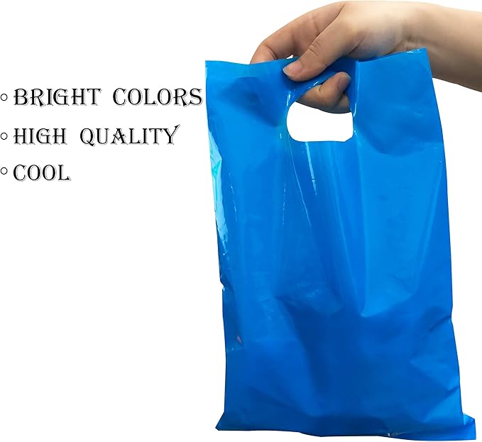 TOSPARTY 40PCS Colorful Plastic Gift Bags Easter Candy Bag Die Cut Plastic Bags are Sturdy Party Assorted Easter Gift Bag