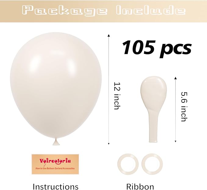 105pcs Blush Balloons 12inch Party Latex Balloons for Boys Girls Birthday Baby Shower Gender Reveal Wedding Sunflower Party Decorations