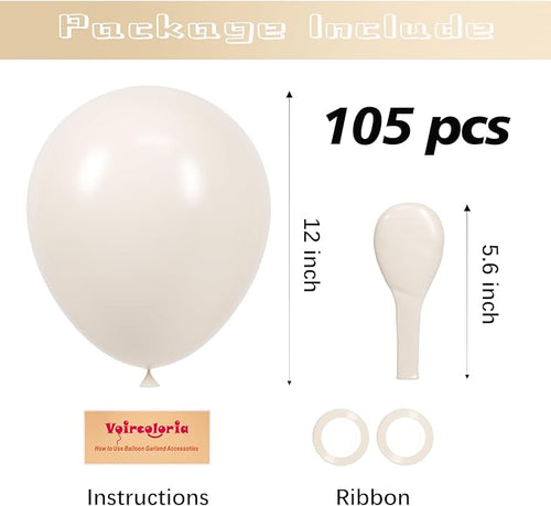 105pcs Blush Balloons 12inch Party Latex Balloons for Boys Girls Birthday Baby Shower Gender Reveal Wedding Sunflower Party Decorations