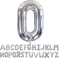 Silver Letter O Balloons 40 inch Large Alphabet O Balloons Silver Helium Foil Letter Balloon Banner for Birthday Party Anniversary Wedding Decoration